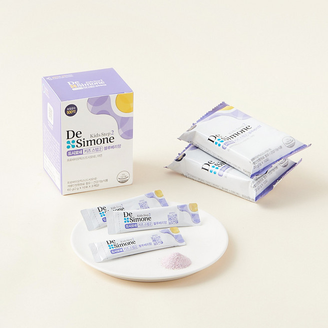 드시모네 프로바이오틱스 키즈스텝2 블루베리향 3개입 x 10포, 60g, 1개