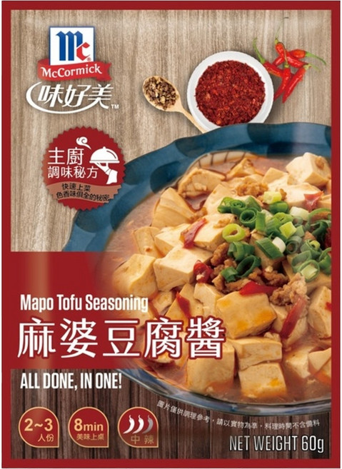 McCormick 味好美 麻婆豆腐醬 12包, 60g, 1盒