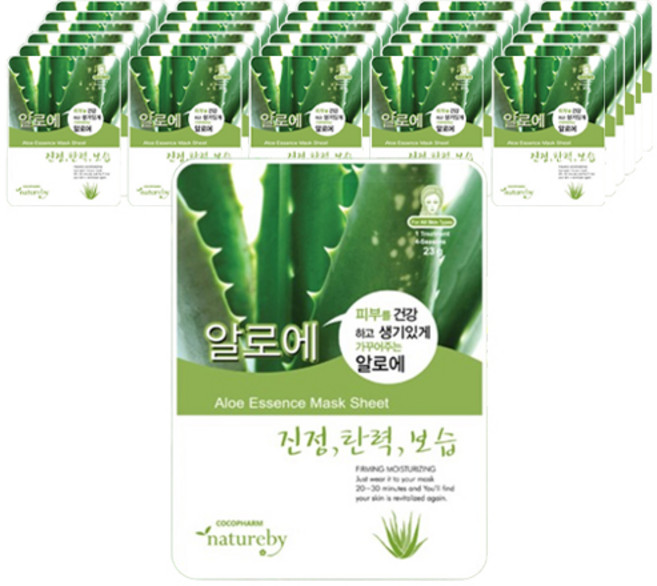 네이처바이 에센스 마스크팩 알로에 23g, 90개, 1개입