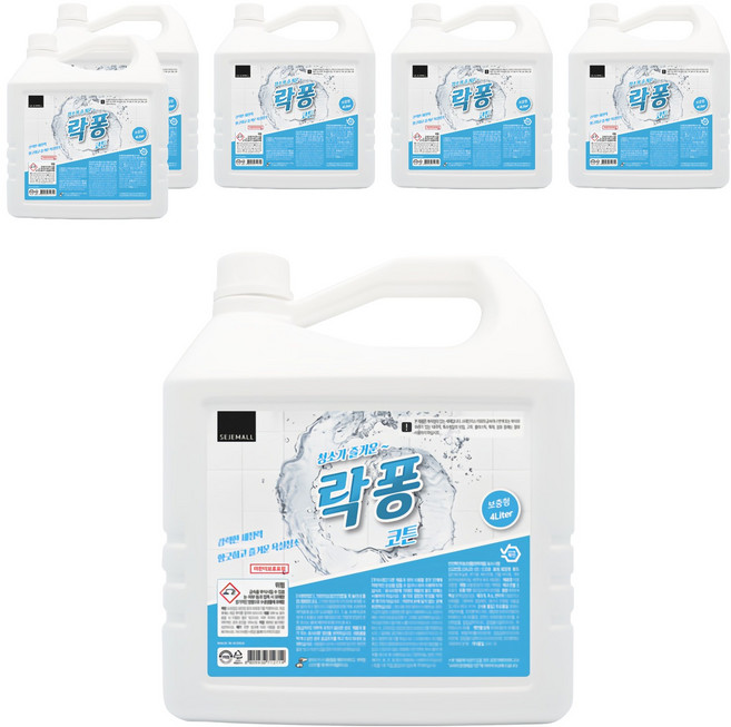 락퐁 욕실 청소세제 코튼향, 4L, 6개