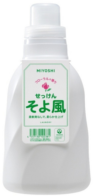 MIYOSHI 本體 微風花香 玉之肌 無添加洗衣精, 1.1L, 1瓶