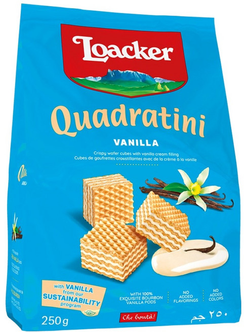 로아커 웨하스 콰드라티니 바닐라, 250g, 1개