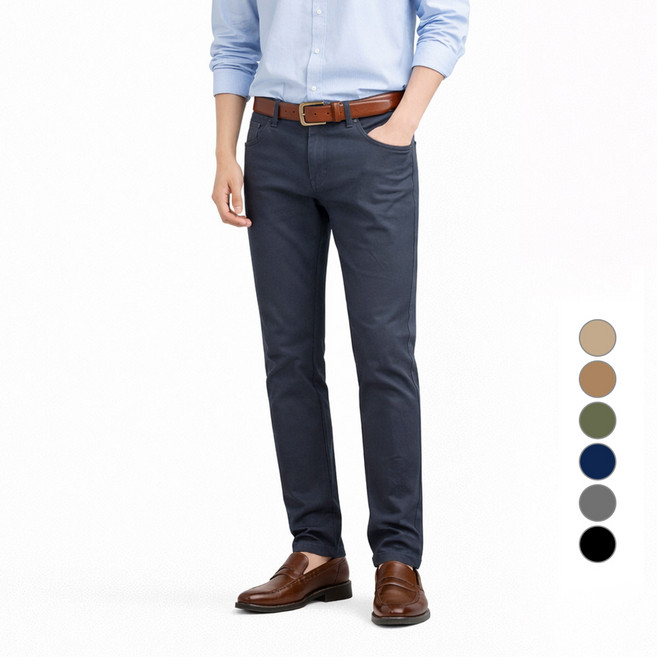 가이스토리 남성용 스판 빅사이즈 와이즈 면바지