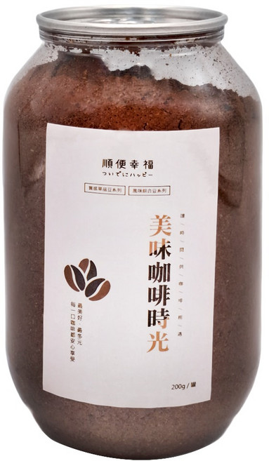 順便幸福 典藏罐裝咖啡粉 榛果黑巧克, 咖啡粉, 200g, 1罐