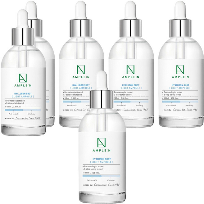 앰플엔 히알루론샷 라이트 앰플, 100ml, 6개