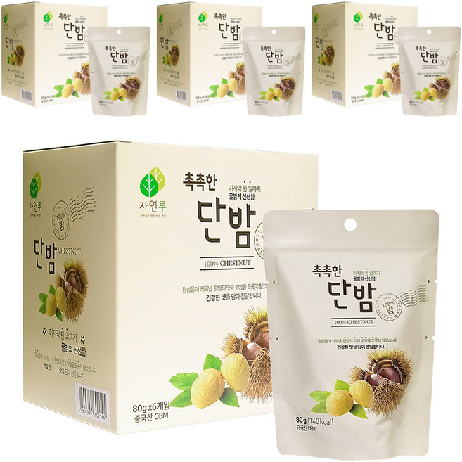 자연루 촉촉한 단밤, 80g, 24개