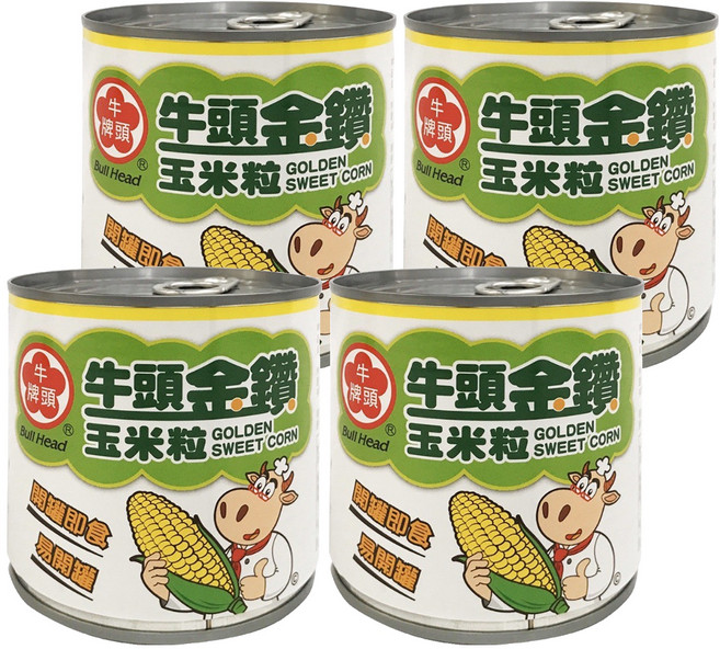 牛頭牌 金鑽玉米粒, 340g, 4罐
