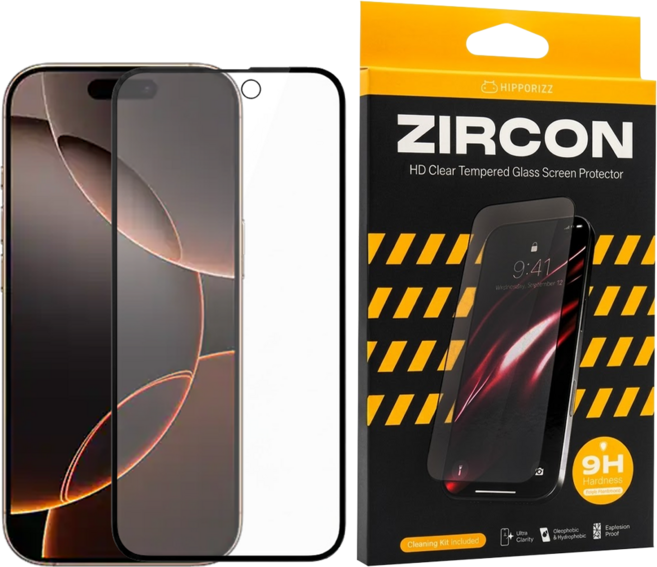 Hipporizz Zircon 高透鋼化玻璃螢幕保護貼, 1個