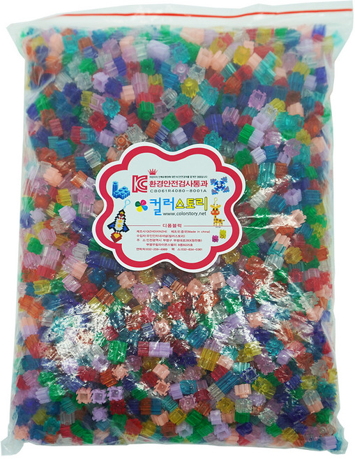 ColorStory 10mm 造型積木 1kg B36, 1個, 多色