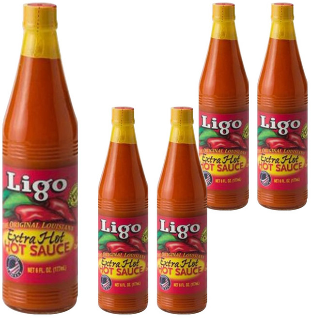 리고 루이지애나 엑스트라 핫소스, 177ml, 5개