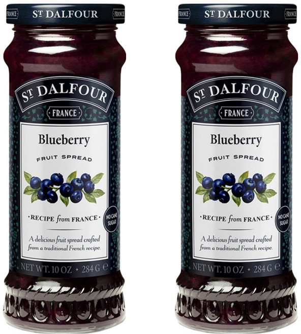 샹달프 블루베리잼, 284g, 2개