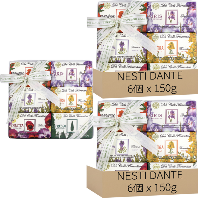 NESTI DANTE 義大利手工皂 天然花妍禮盒, 12個, 150g