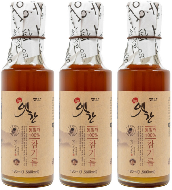옛간 참기름, 180ml, 3개