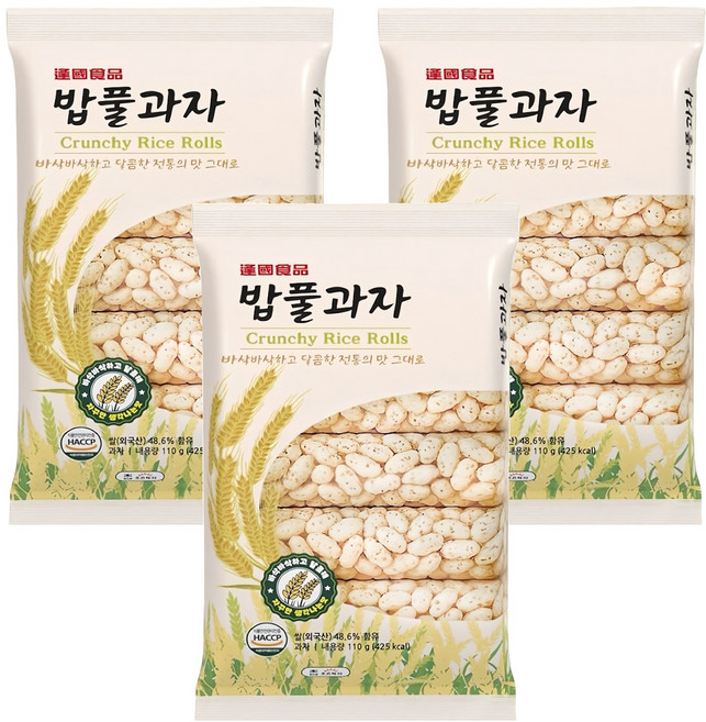 逢國食品 韓國米香餅, 110g, 3包