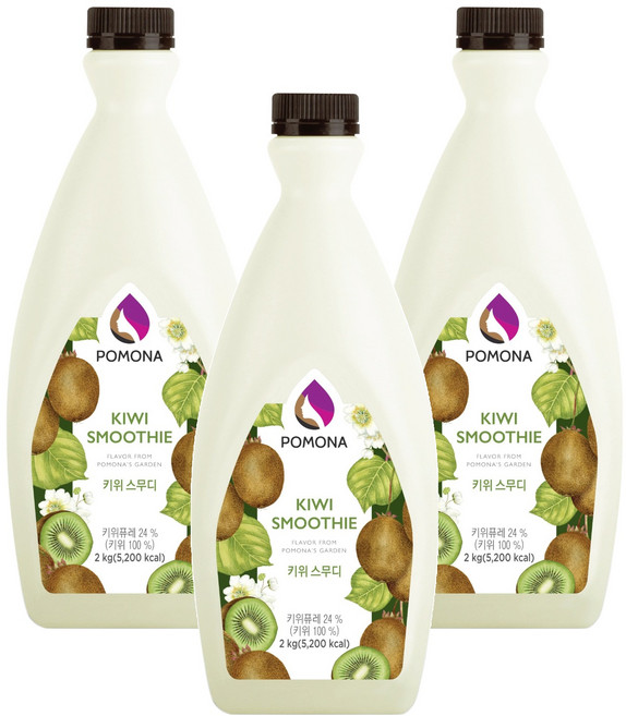 포모나 스무디 시럽 키위, 2kg, 3개