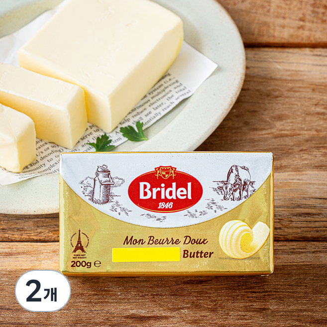 브리델 버터, 200g, 2개