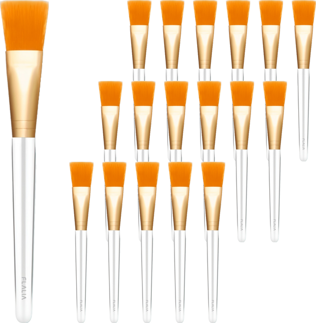 플라리아 골드 팩 브러쉬, 혼합 색상, 18개