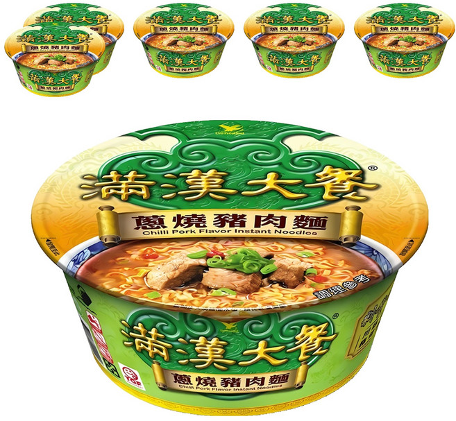 統一 滿漢大餐 蔥燒豬肉麵 193g, 6入