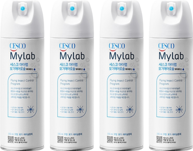 세스코마이랩 모기 에어로솔 워터베이스 무향, 4개, 330ml