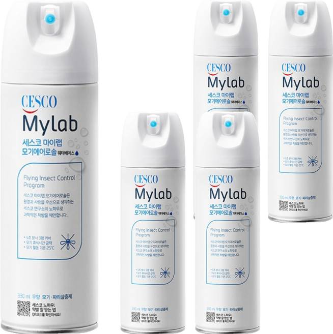 세스코마이랩 모기 에어로솔 워터베이스 무향, 5개, 330ml