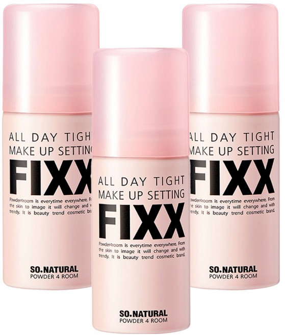 so natural 台灣公司貨 FIXX 全天候完美定妝噴霧 霧面微光, 35ml, 3瓶