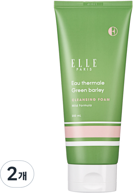 ELLE PARIS 오떼르말 그린베일리 클렌징폼, 200ml, 2개