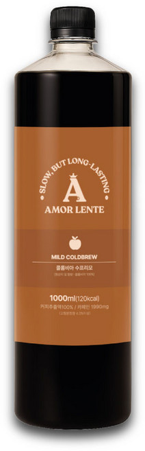 아몰렌떼 콜드브루 원액 콜롬비아 수프리모 더치커피, 1L, 1개, 1개입