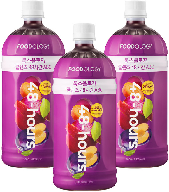 푸드올로지 톡스올로지 클렌즈 48시간 ABC, 1L, 3개