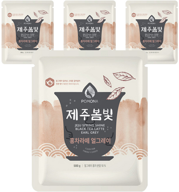 포모나 제주봄빛 파우더 홍차라떼 얼그레이, 500g, 4개