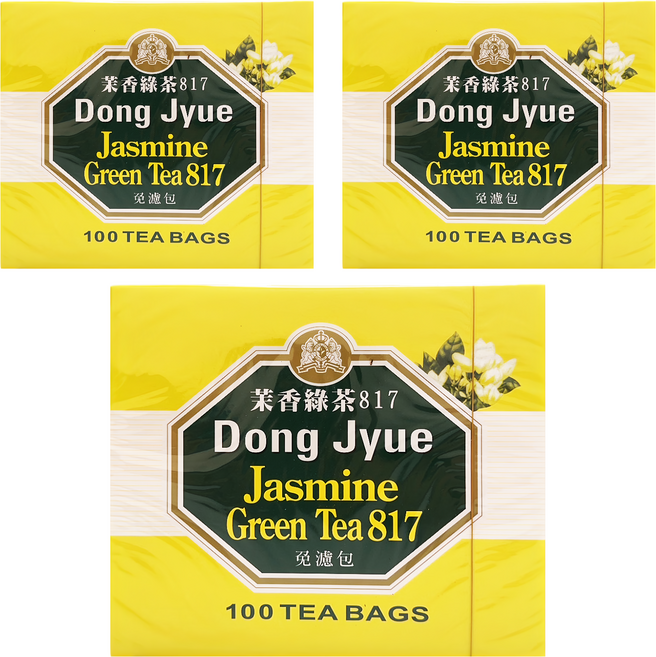 DONG JYUE 東爵好茶 茉香綠茶817, 2g, 100包, 3盒