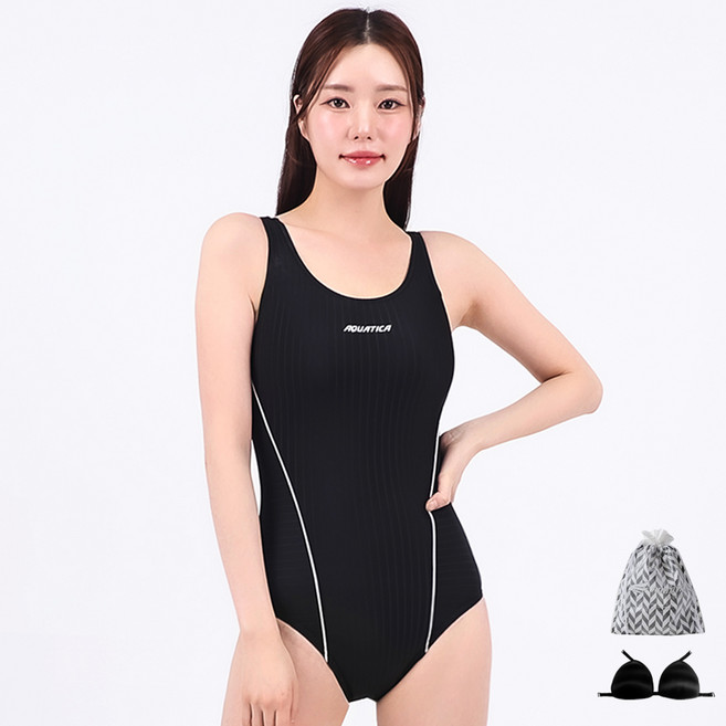 아쿠아티카 여성용 원피스 수영복 3종세트