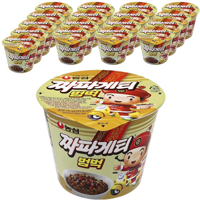 짜파게티 범벅 컵라면 70g, 18개