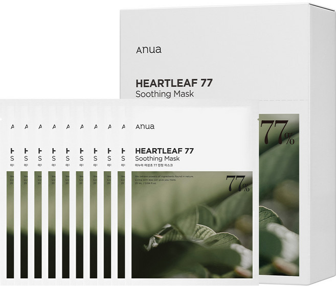 아누아 어성초 77 수분감 피부진정 시트 마스크팩 25ml, 10개입, 1개