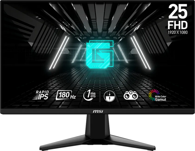 msi 微星 25型 平面電競螢幕顯示器 3BC0 5.13kg, 24.5吋, G255F