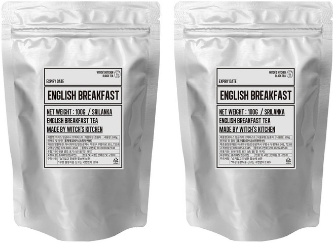 마녀의부엌 잉글리쉬 블랙퍼스트 밀크티용 홍차, 100g, 2개, 1개입