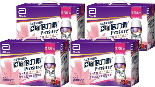 Abbott 亞培 Prosure 倍力素 癌症專用液體營養品禮盒 莓果, 220ml, 32瓶