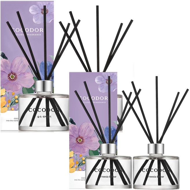코코도르 퍼퓸 디퓨저 2p 세트, 숲속새벽공기, 프리지아앤페어, 200ml, 1개