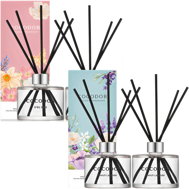 코코도르 퍼퓸 디퓨저 2p 세트, 양재동꽃시장, 프렌치라벤더, 200ml, 1개