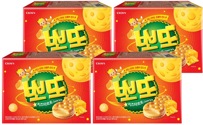 크라운 뽀또 치즈타르트, 322g, 4개