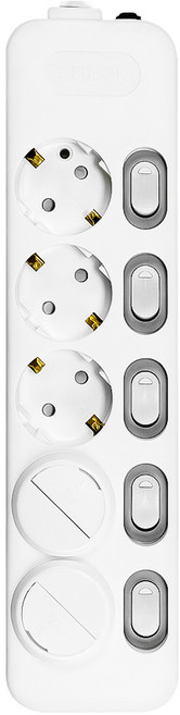 써지오 개별 멀티탭 5구 DH-1658-MT + 안전커버 2p, 3m, 1세트