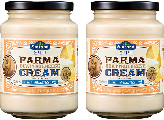 폰타나 파르마 콰트로치즈 크림 파스타소스, 430g, 2개