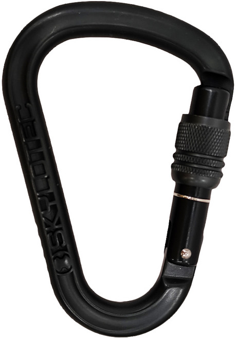 SKYLOTEC 有鎖鉤環 pass O -SCOR 手轉鎖 勾環 鈎環 82g, 黑色, 1個