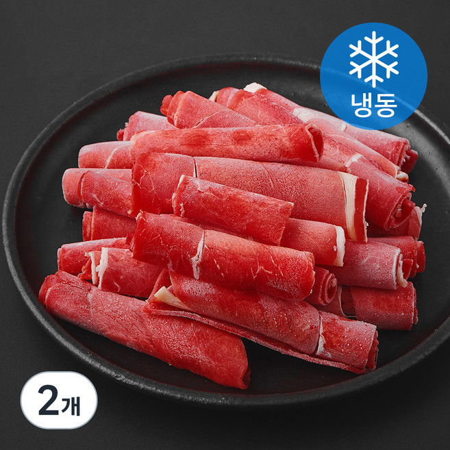 호주산 샤브샤브용 소고기 (냉동), 1kg, 2개