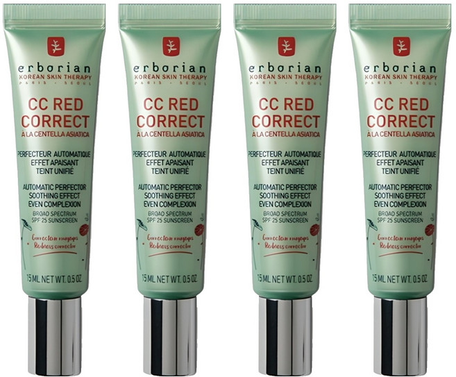 에르보리앙 레드 코렉트 CC크림 SPF25, 15ml, 4개