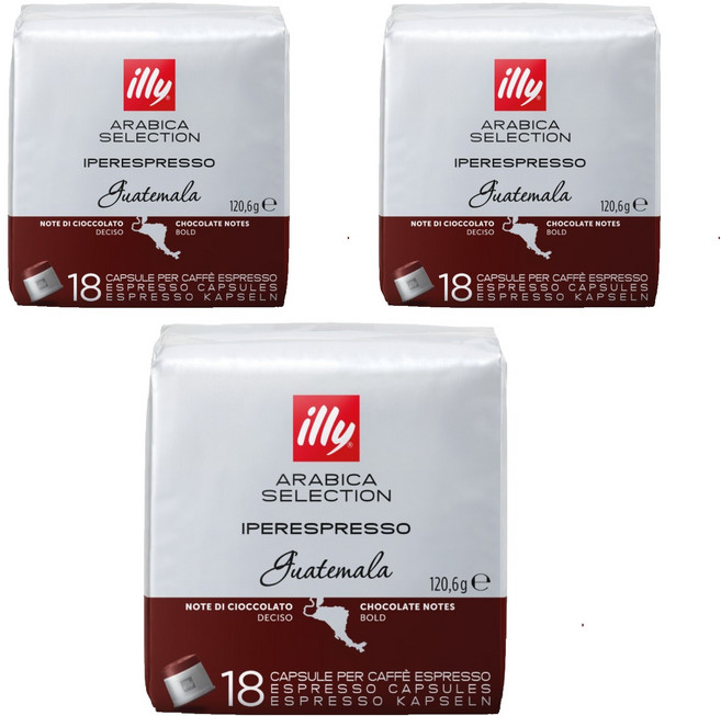 illy 意利 嚴選阿拉比卡咖啡膠囊 瓜地馬拉, 6.7g, 18顆, 3袋