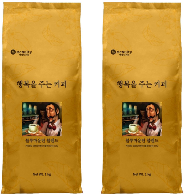 맥널티 자메이카 블루마운틴 블렌드 분쇄 원두커피, 1kg, 2개, 핸드드립