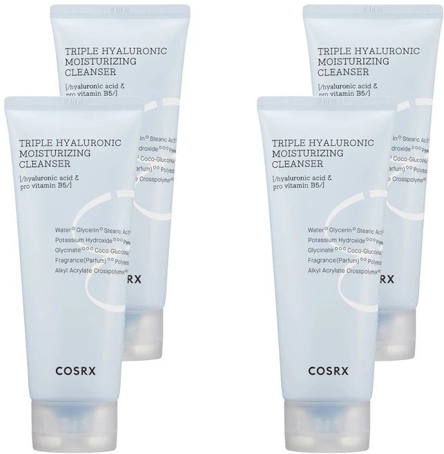 코스알엑스 하이드리움 트리플 히알루로닉 모이스처라이징 클렌저, 150ml, 4개 - 쿠팡
