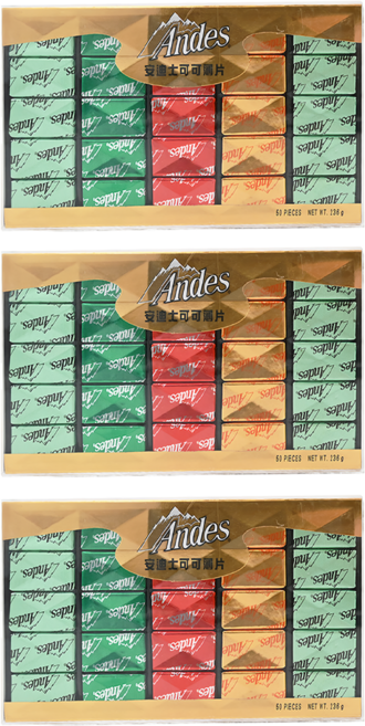 Andes 安迪士 綜合可可薄片禮盒, 236g, 3盒