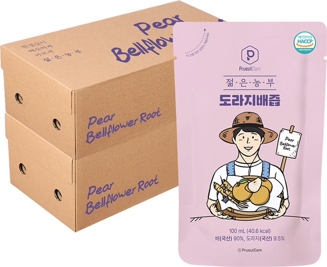 푸릇담 젊은농부 도라지배즙 30p, 3L, 2개