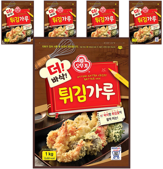 오뚜기 더 바삭 튀김가루, 1kg, 5개